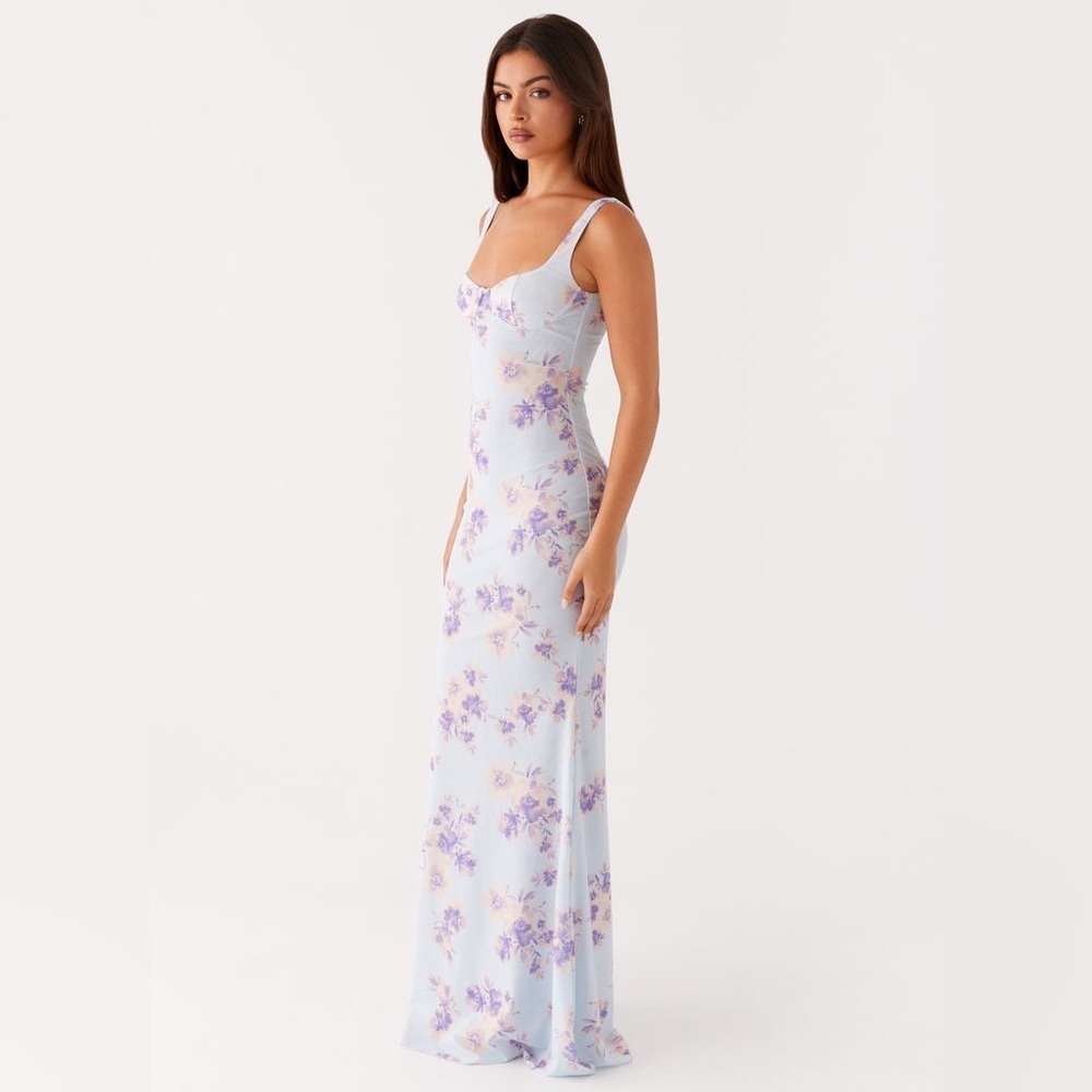 Peppermayo Exclusive Charity Maxi Floral Blue Dress Size US 2 - Picture 4 of 11